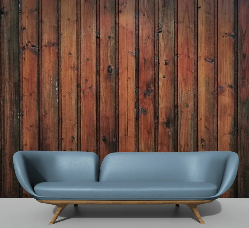 Dark wood planks wallpaper