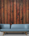 Dark wood planks wallpaper