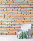 Pastel bricks wallpaper
