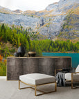 Panoramic mountain and lake wallpaper