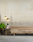 Panoramic wallpaper modern city sketch