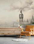 Panoramic wallpaper modern city sketch