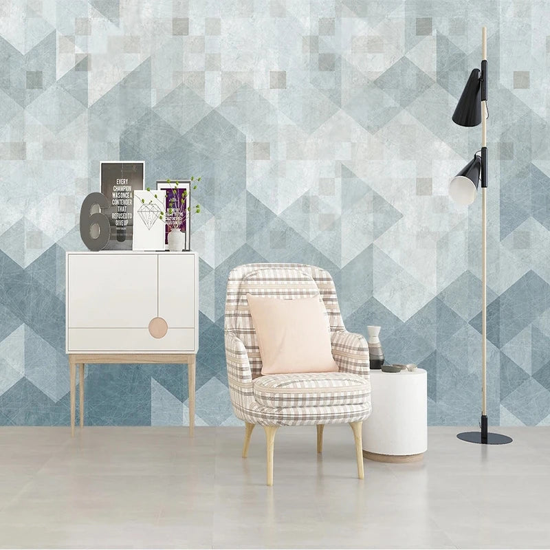 Grey Scandinavian geometric wallpaper