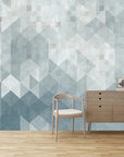 Grey Scandinavian geometric wallpaper