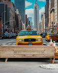 Panoramic New York yellow taxi wallpaper