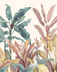 Papier peint plantes tropicales colorées