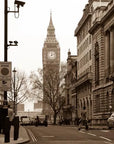 Panoramic London street and Big Ben wallpaper