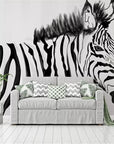 Black and white zebra wallpaper