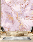 Pink and gold marble wallpaper