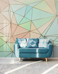 Colored triangles geometric wallpaper