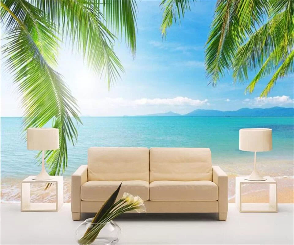 Panoramic paradise beach wallpaper