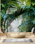 Papier peint panoramique feuillage de la jungle tropicale