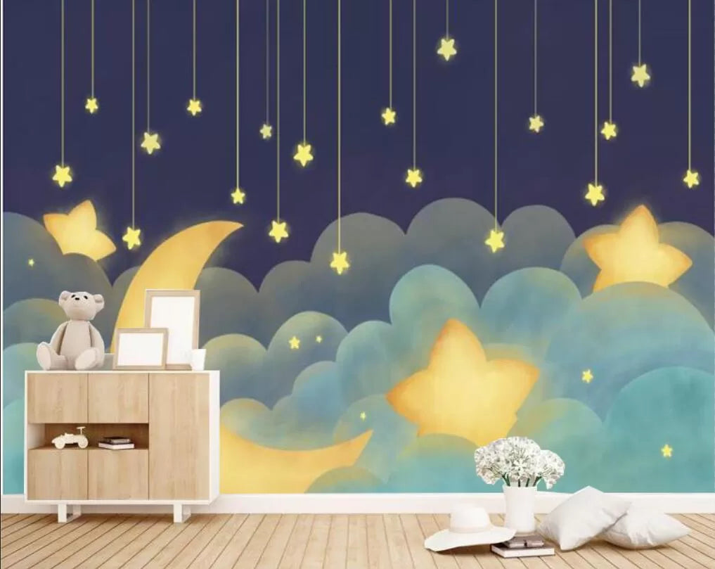 Papier peint enfant avec un ciel étoilé