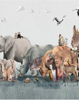 Savannah animals landscape wallpaper