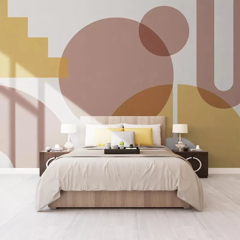 Brown and orange geometric wallpaper