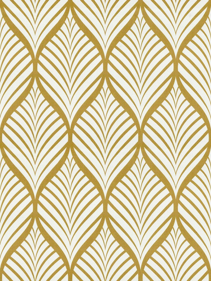 Gold leaf geometric wallpaper