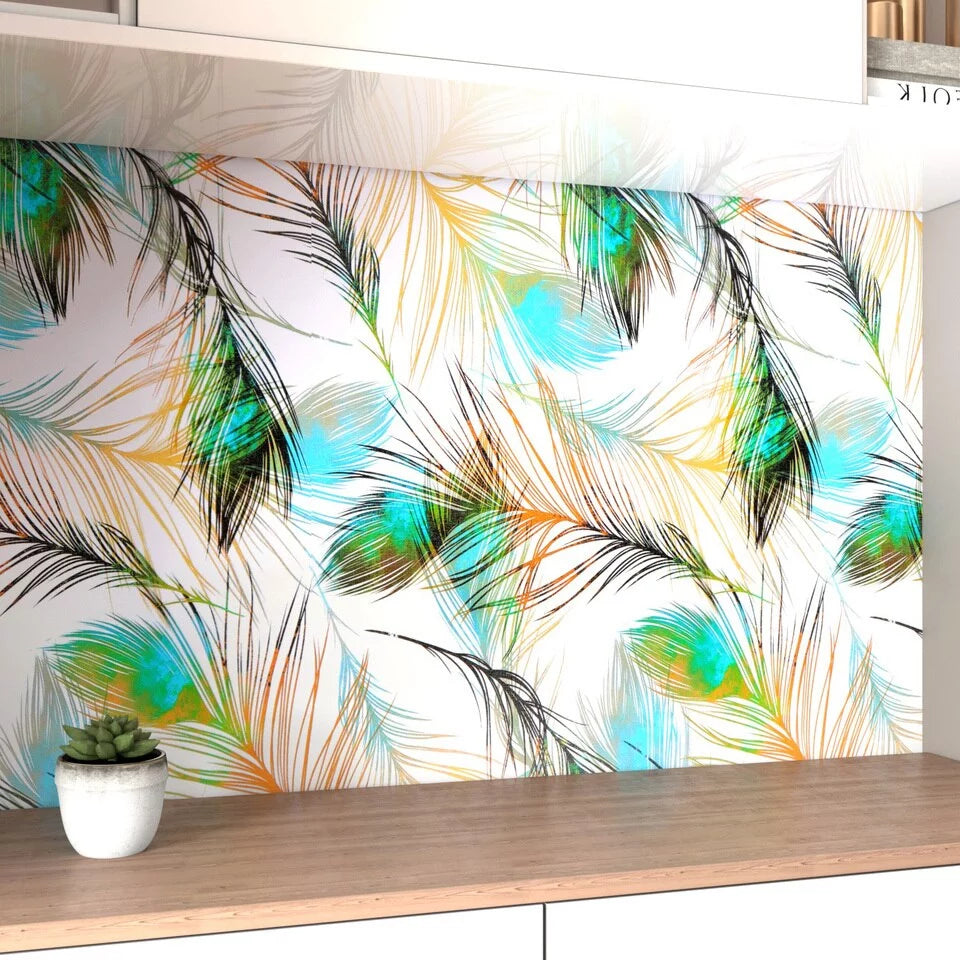 Design tropical foliage wallpaper