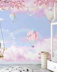 Child's wallpaper with an imaginary world