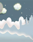 Child's wallpaper with a castle in the clouds