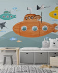 Child's underwater wallpaper