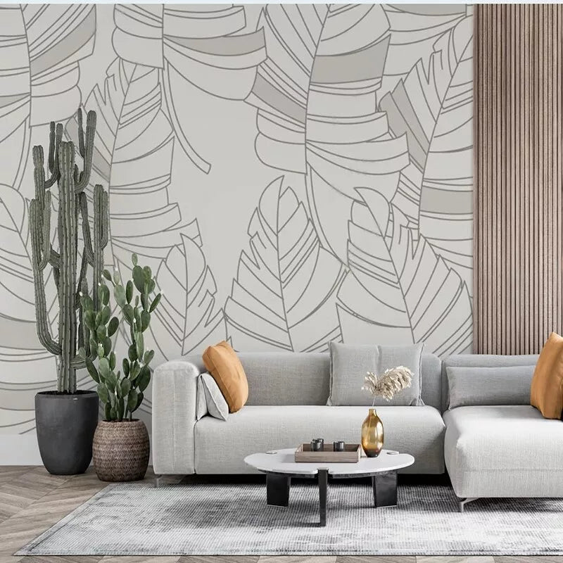 Abstract foliage wallpaper
