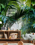 Panoramic wallpaper tropical jungle foliage
