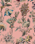 Floral pink vintage wallpaper