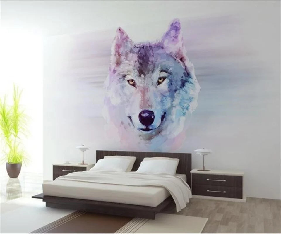 Wolf abstract art wallpaper