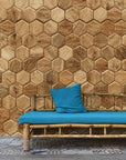 Wooden hexagon wallpaper