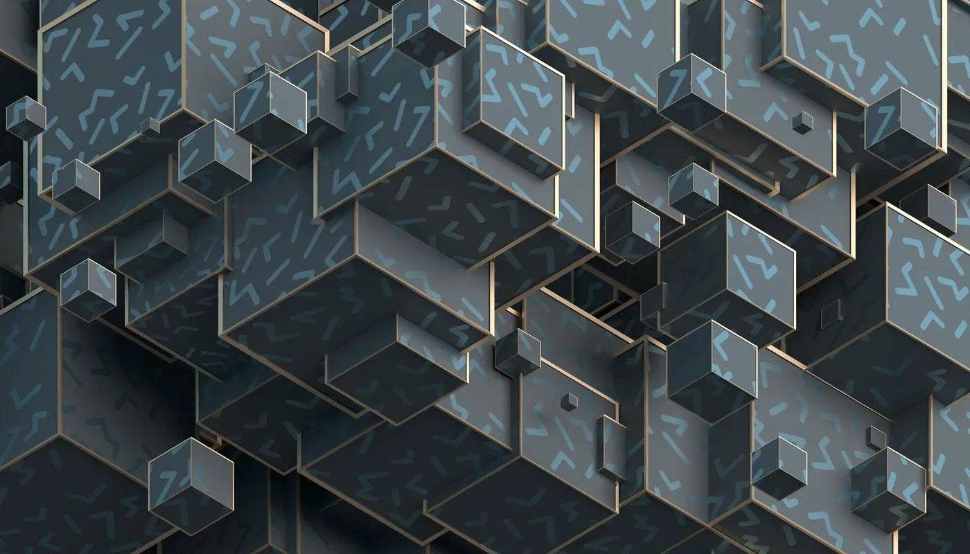Dark 3D cube wallpaper