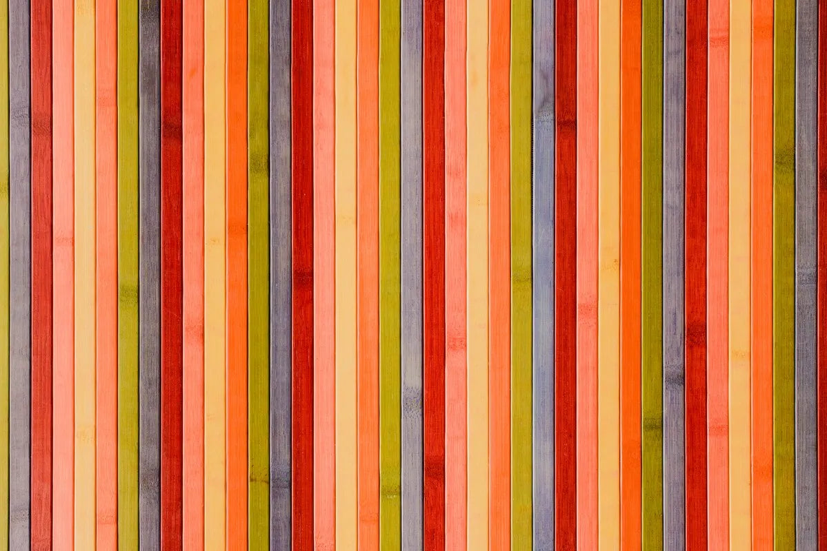 Multicolored wood plank wallpaper