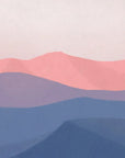 Pink and blue mountains abstract wallpaper