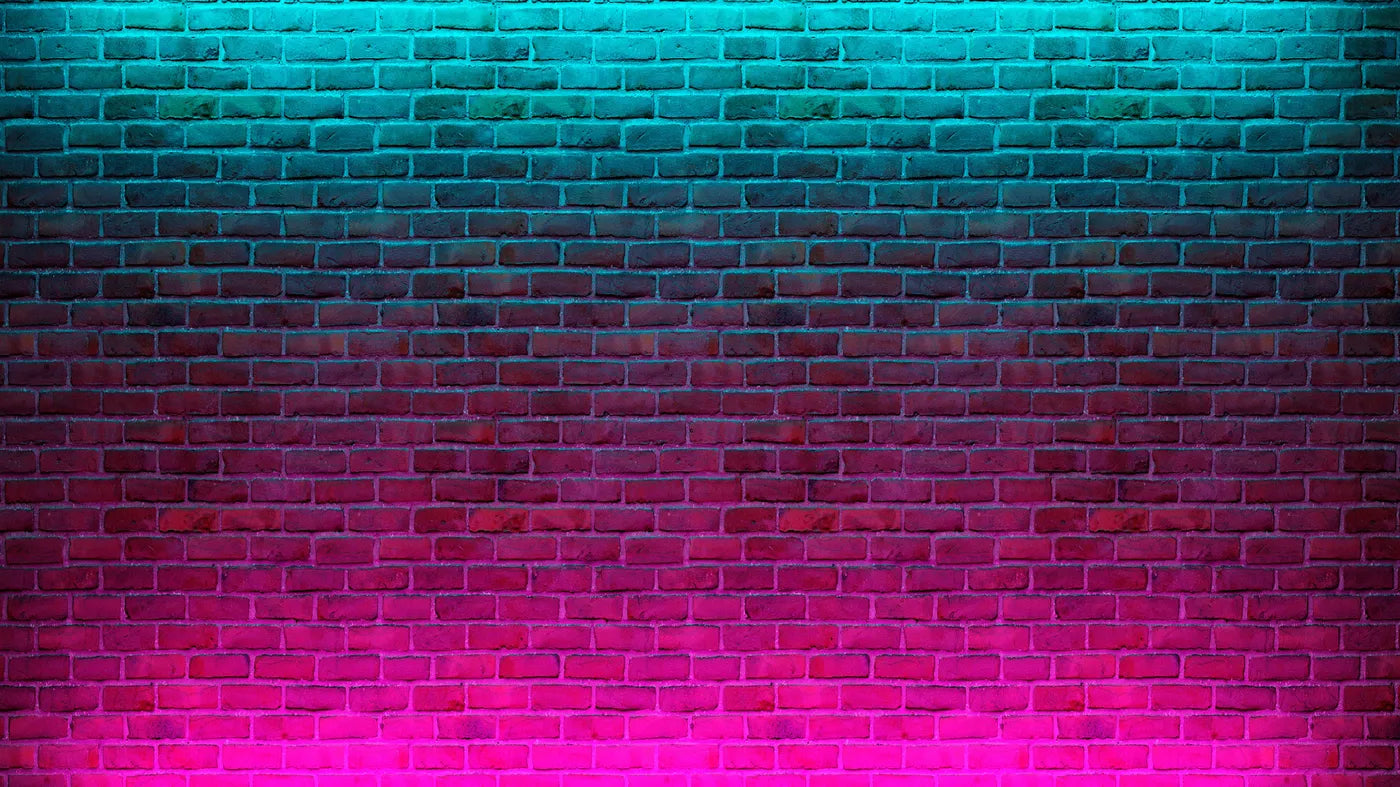 Brick and neon wallpaper