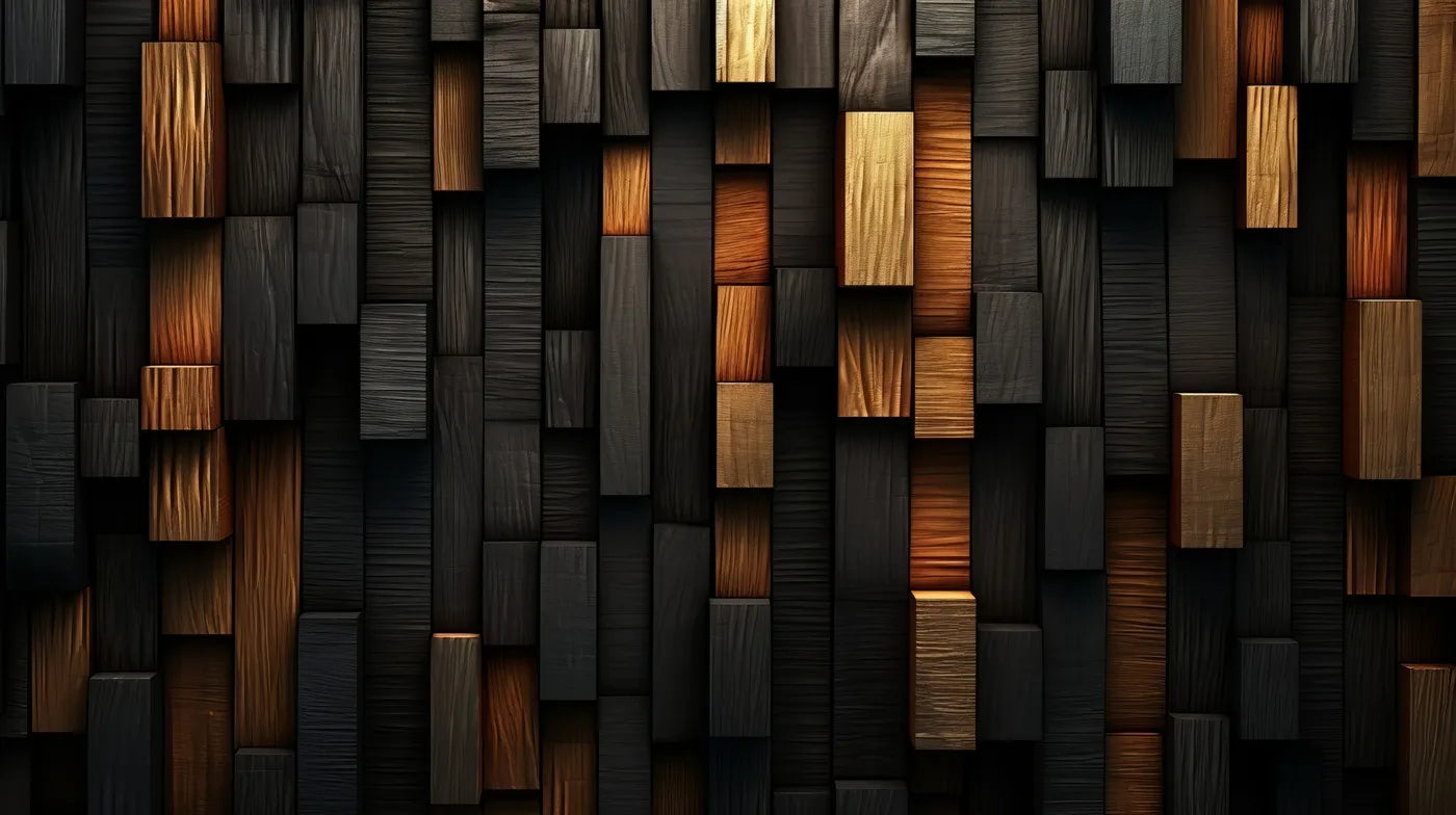 Wooden 3D block wallpaper