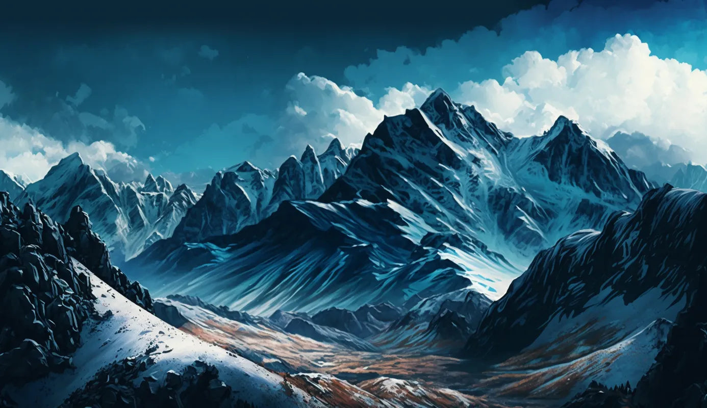 Fond d&#39;écran du sommet d&#39;une montagne aux sommets enneigés