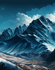 Snow-capped mountain summit wallpaper