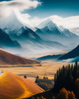 Papier peint paysage de col de montagne