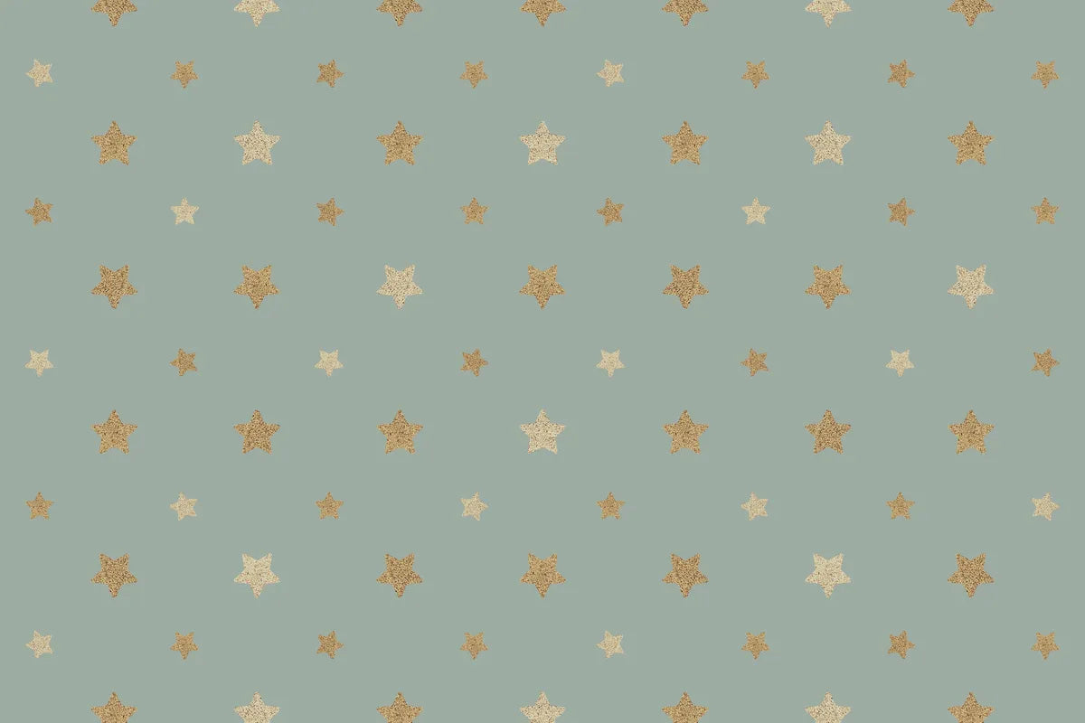 Child&#39;s wallpaper with green star background