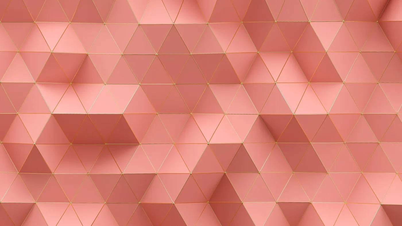 Salmon pink 3D geometric wallpaper
